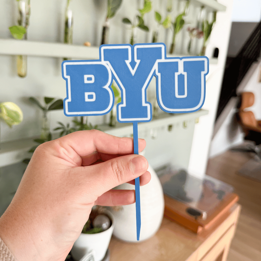 Blue Block Y | Cake Topper