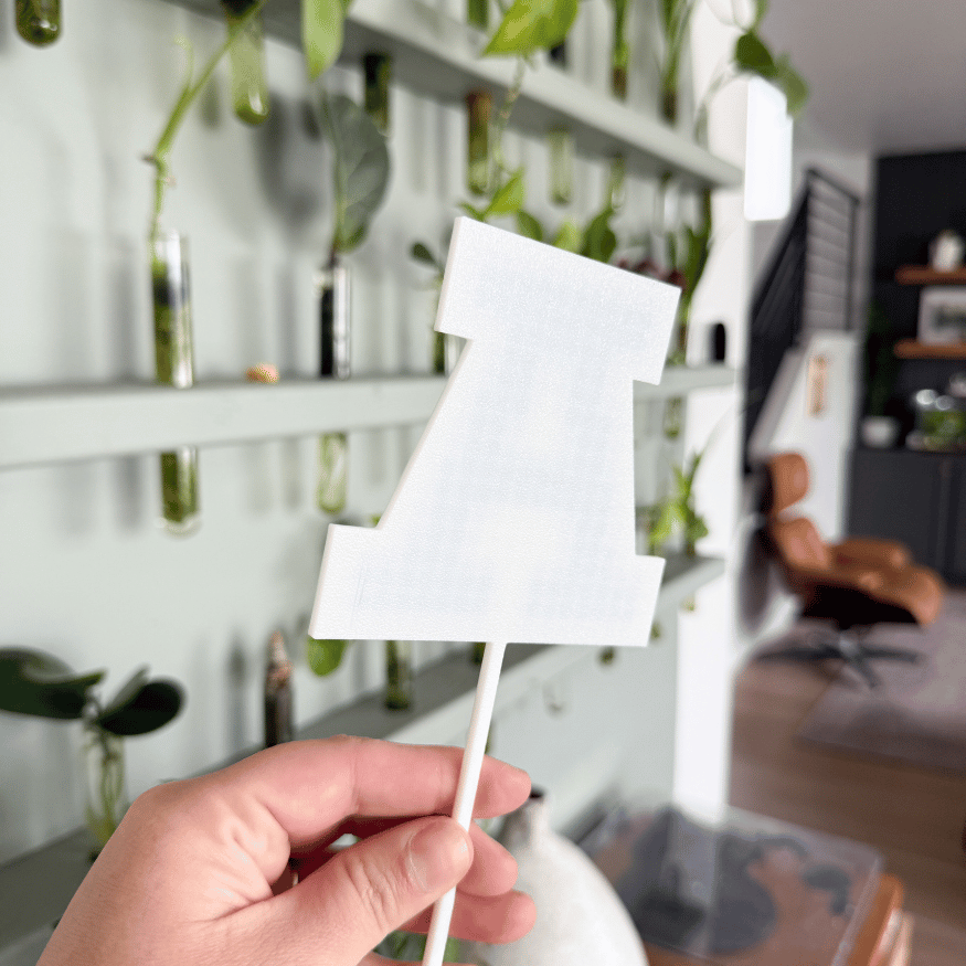 Blue Block A | Cake Topper