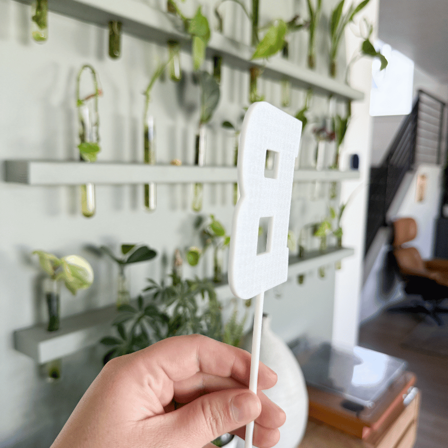 Red Block B | Cake Topper