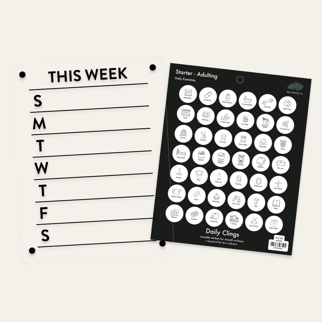 Adulting Board Starter Bundle, 8.5x11 board