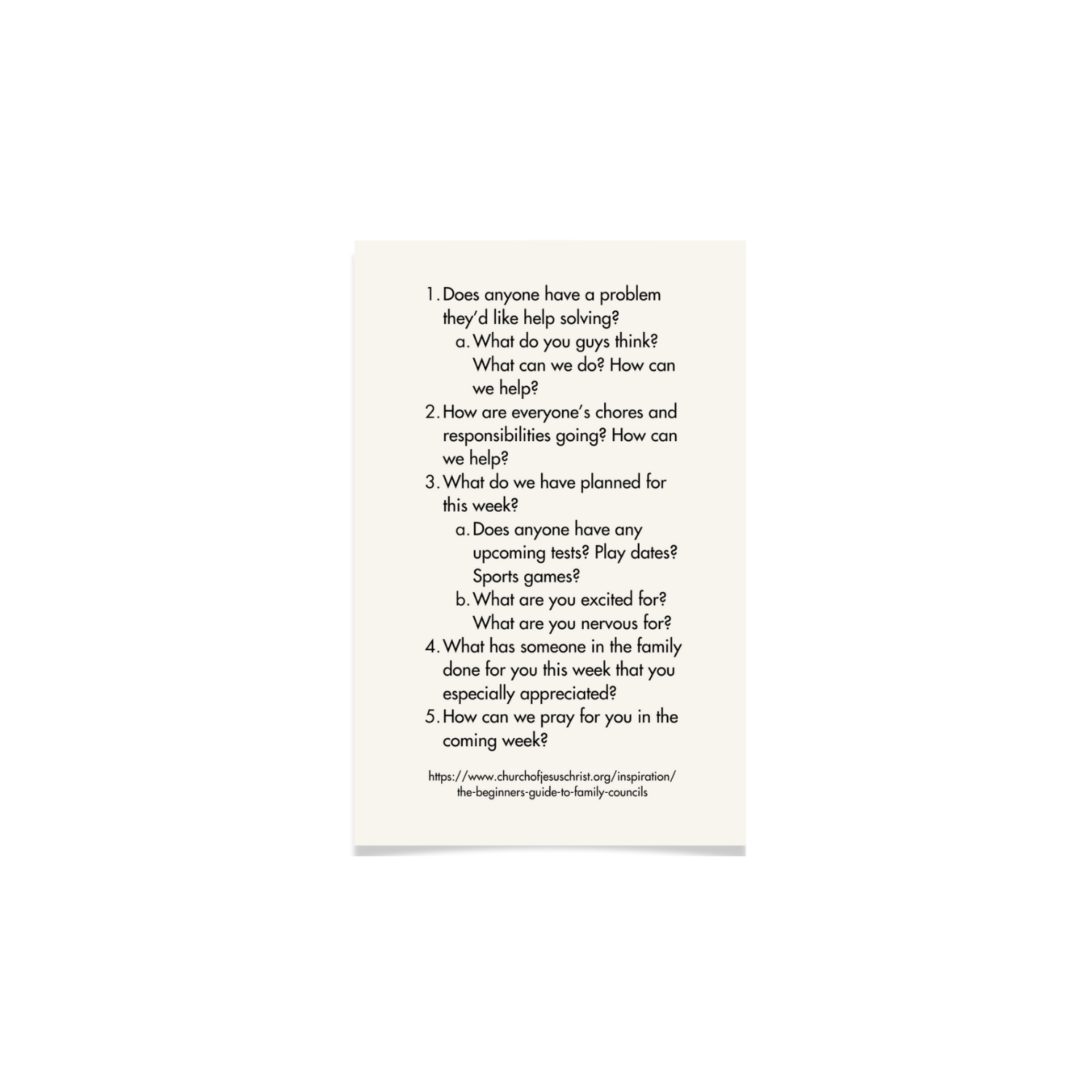 Family Council | Digital File