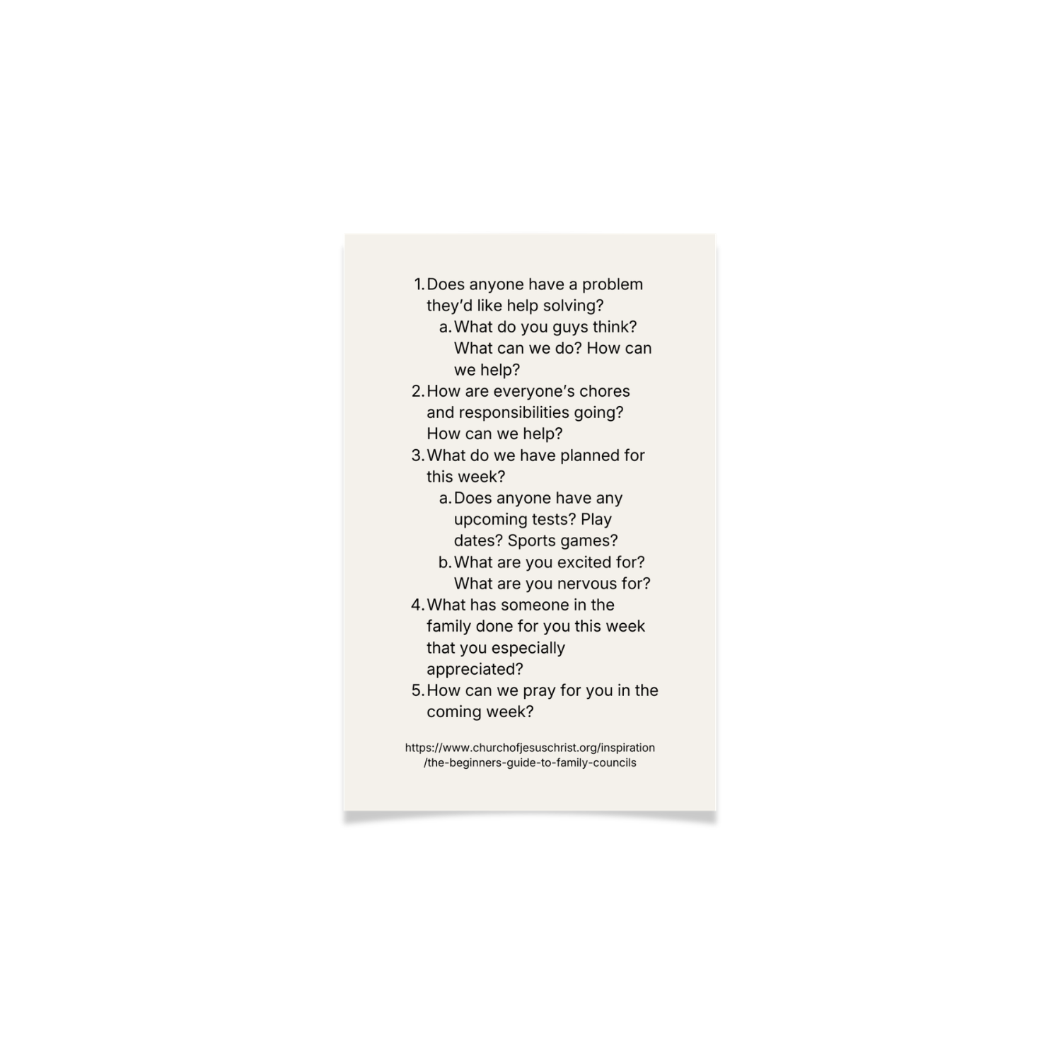 Family Council | Digital File