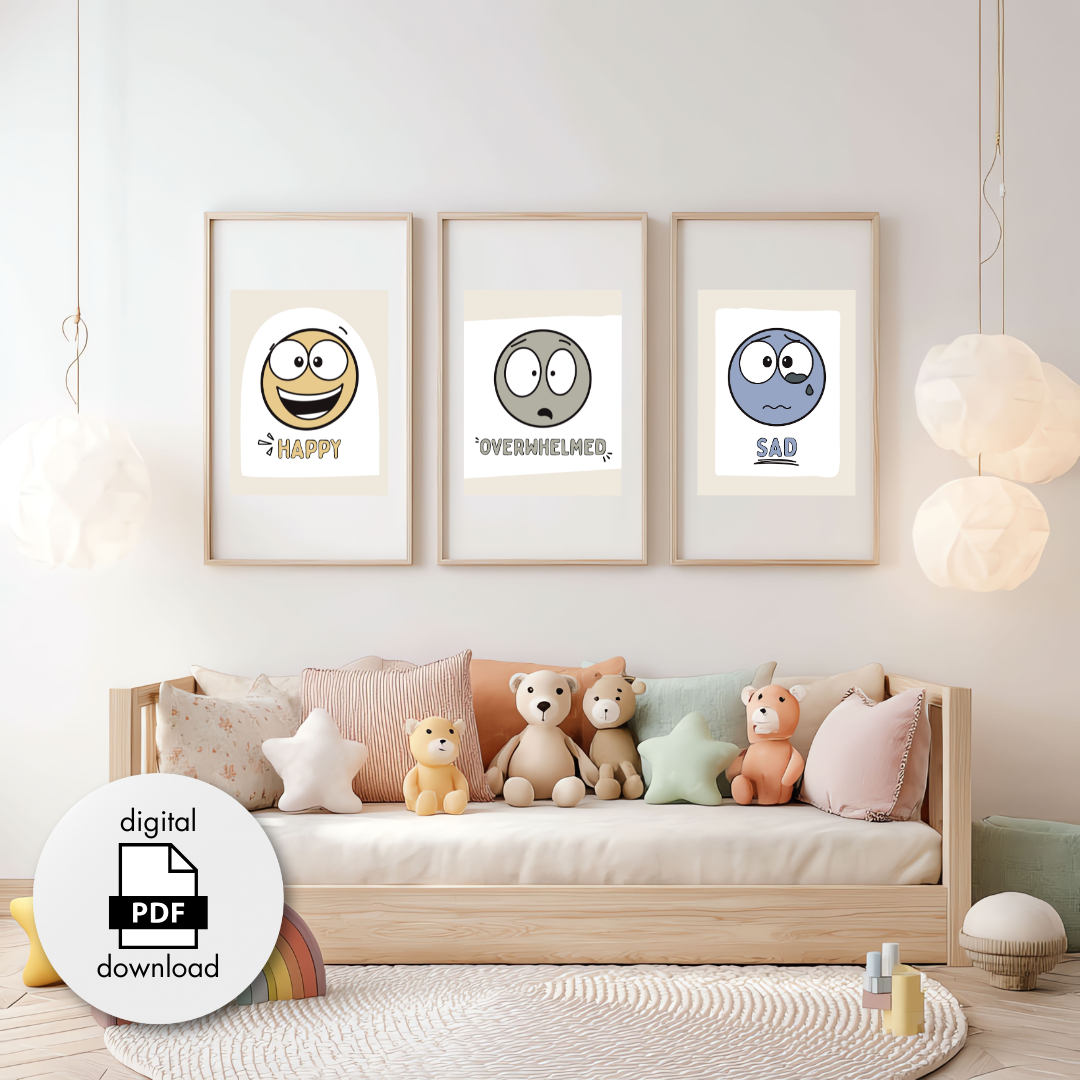 Sentimental Posters Feelings Posters Printable | Kids Emotion Chart PDF – The Fern Co.