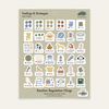 Feelings & Strategies Body Toolbox cling sheet with four color groups and 29 tools