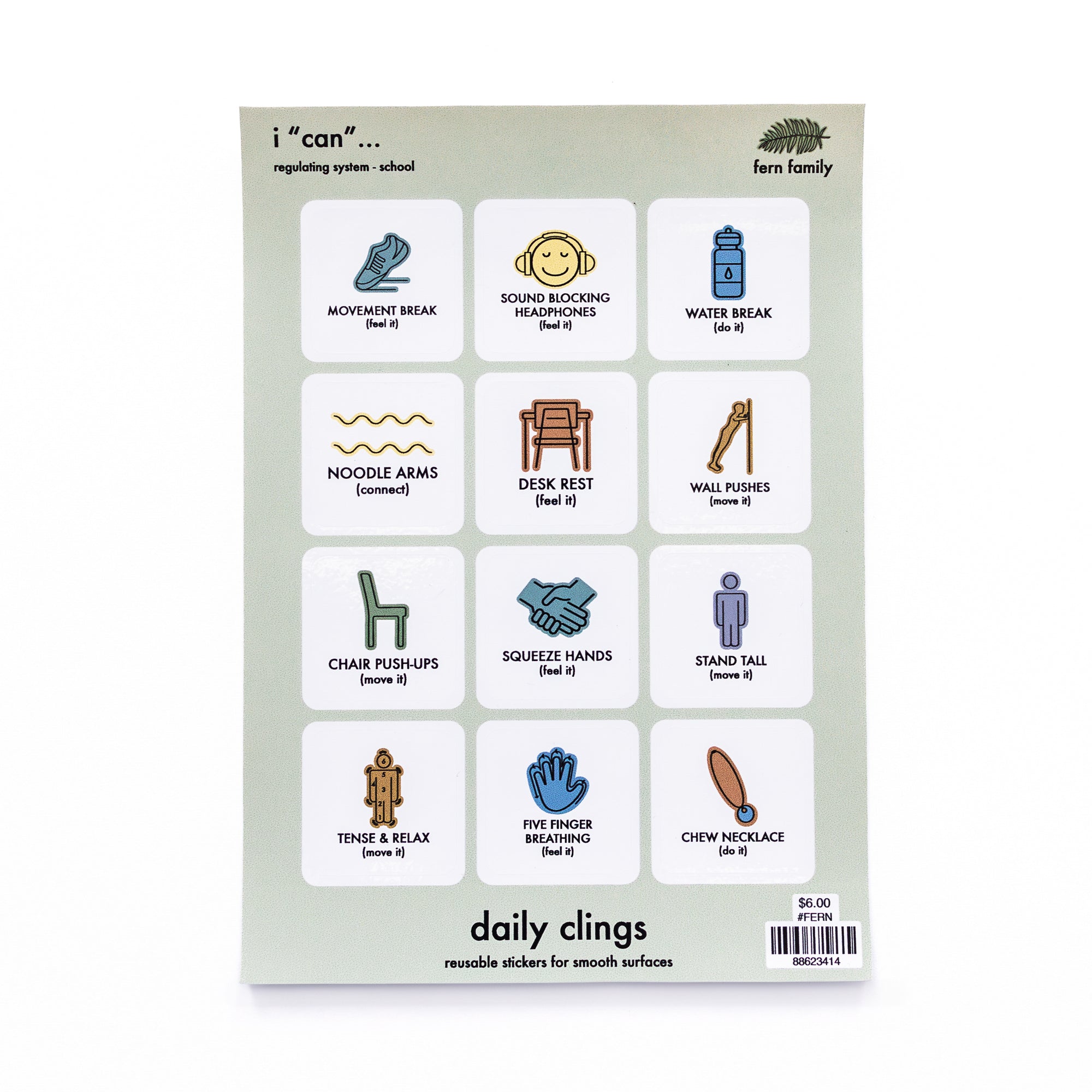 Self-Regulation Strategies | Zones | Emotion Regulation Clings – School