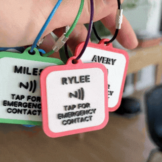 Custom NFC Keychain | Family & Travel Contact Tag