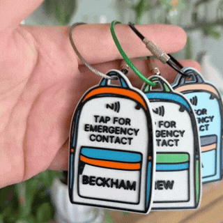 Custom NFC Backpack Tag | Emergency Contact
