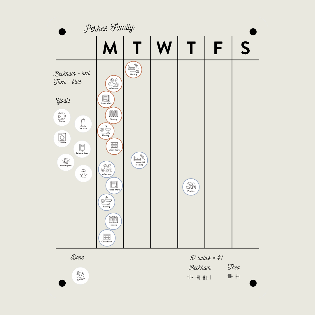 Family Weekly Board | Starter Bundle