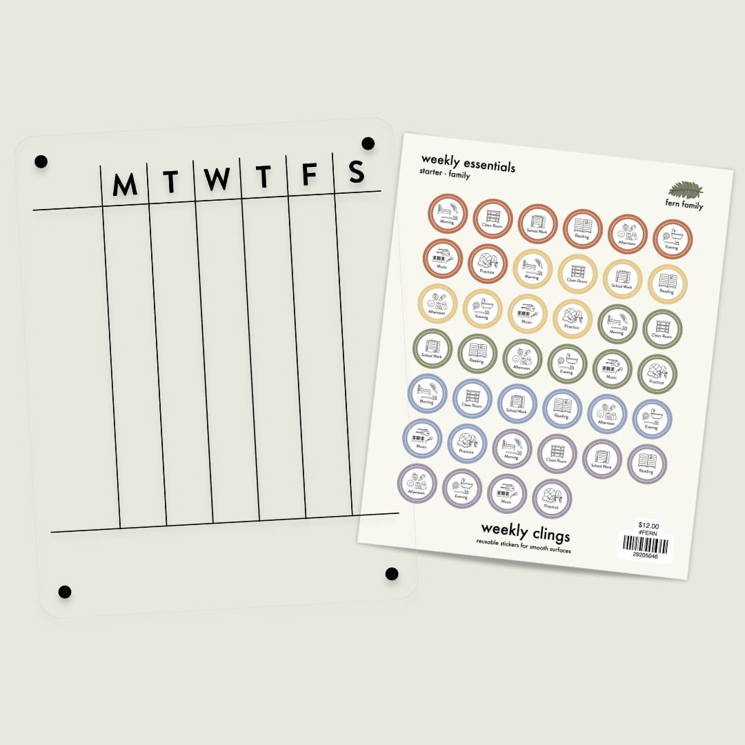 Family Weekly Board | Starter Bundle