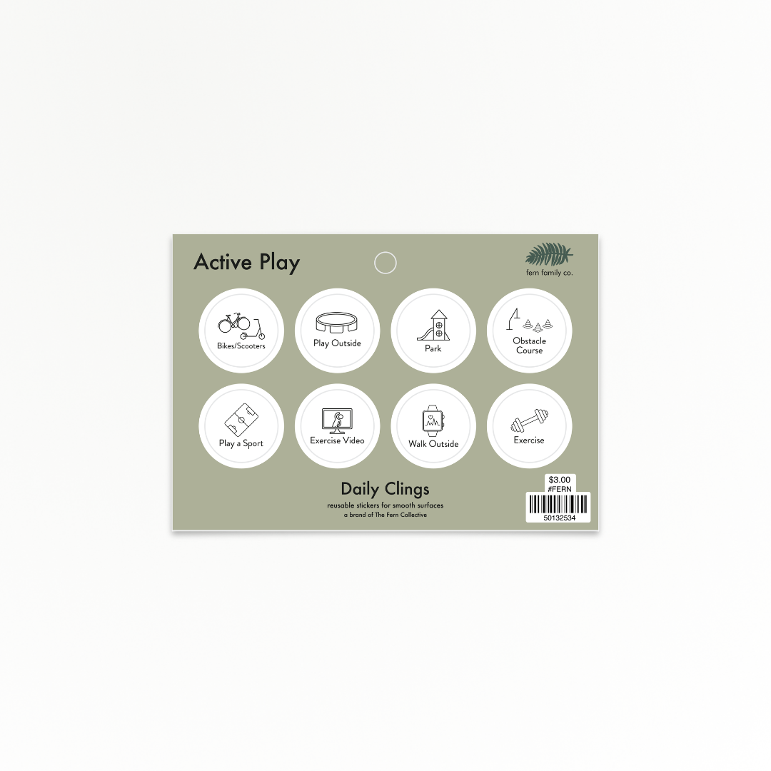 Active Play Basic Daily Clings sheet