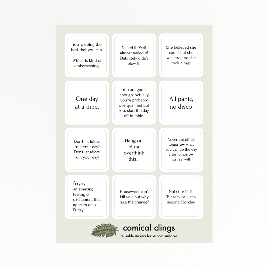 Comical | Sheet | Quote Clings