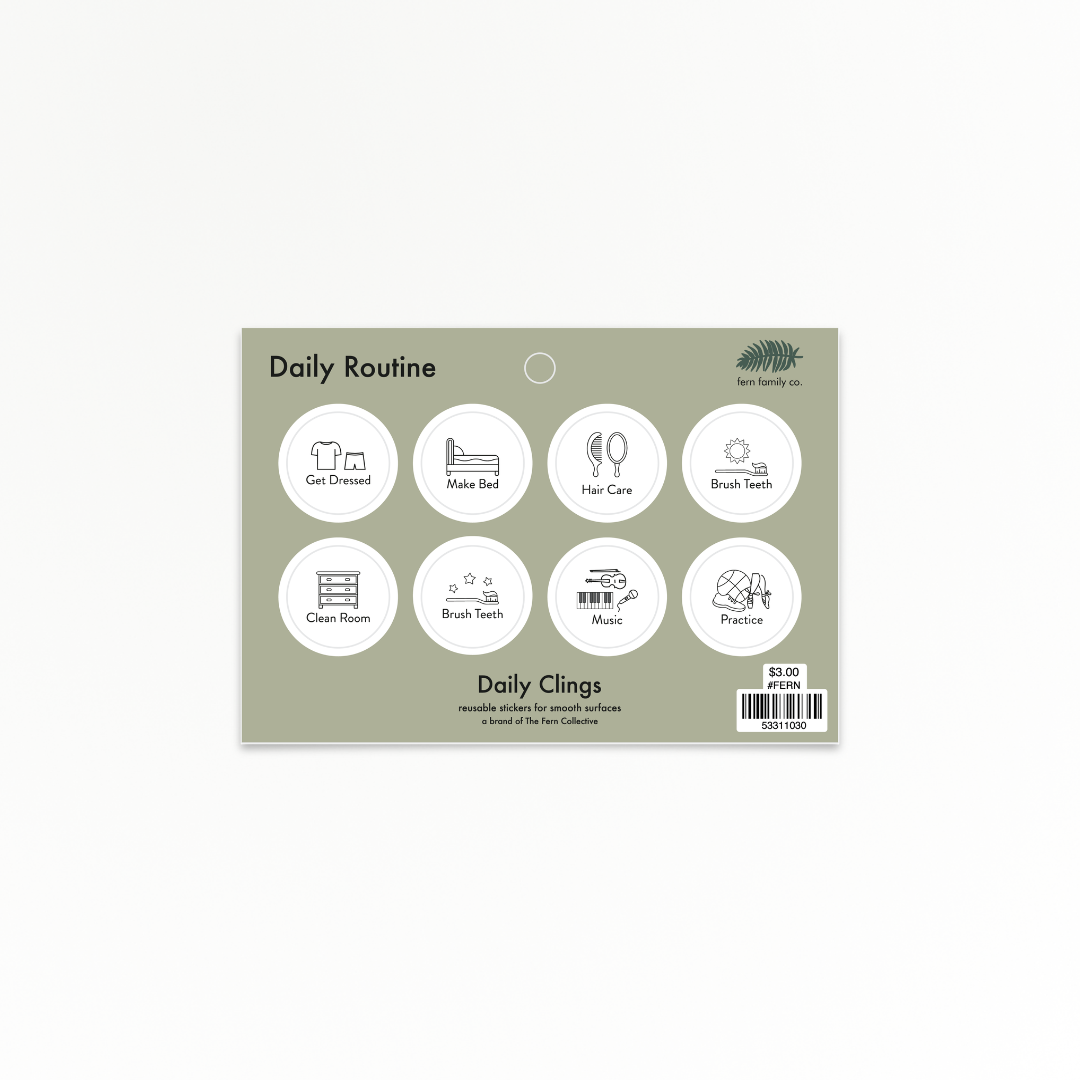 Daily Routine Basic Daily Clings sheet
