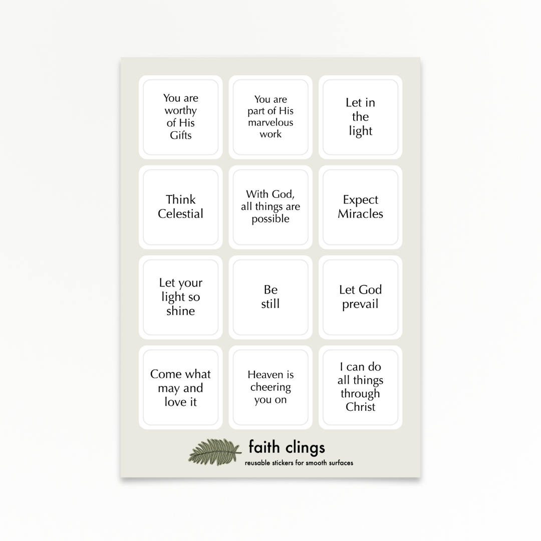 Faith | Uplifting Sheet | Quote Clings