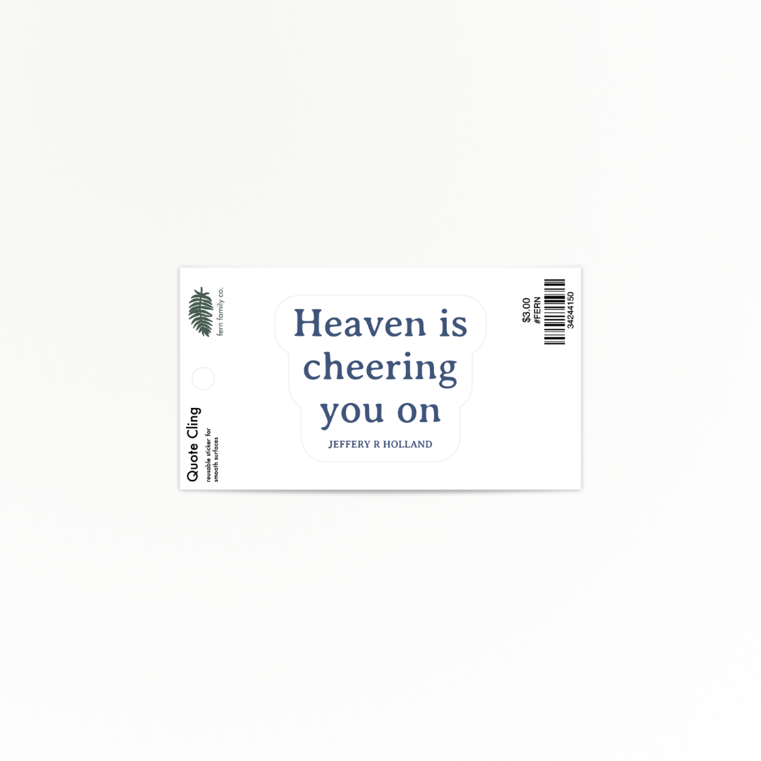 Faith | Heaven Cheering | Quote Clings