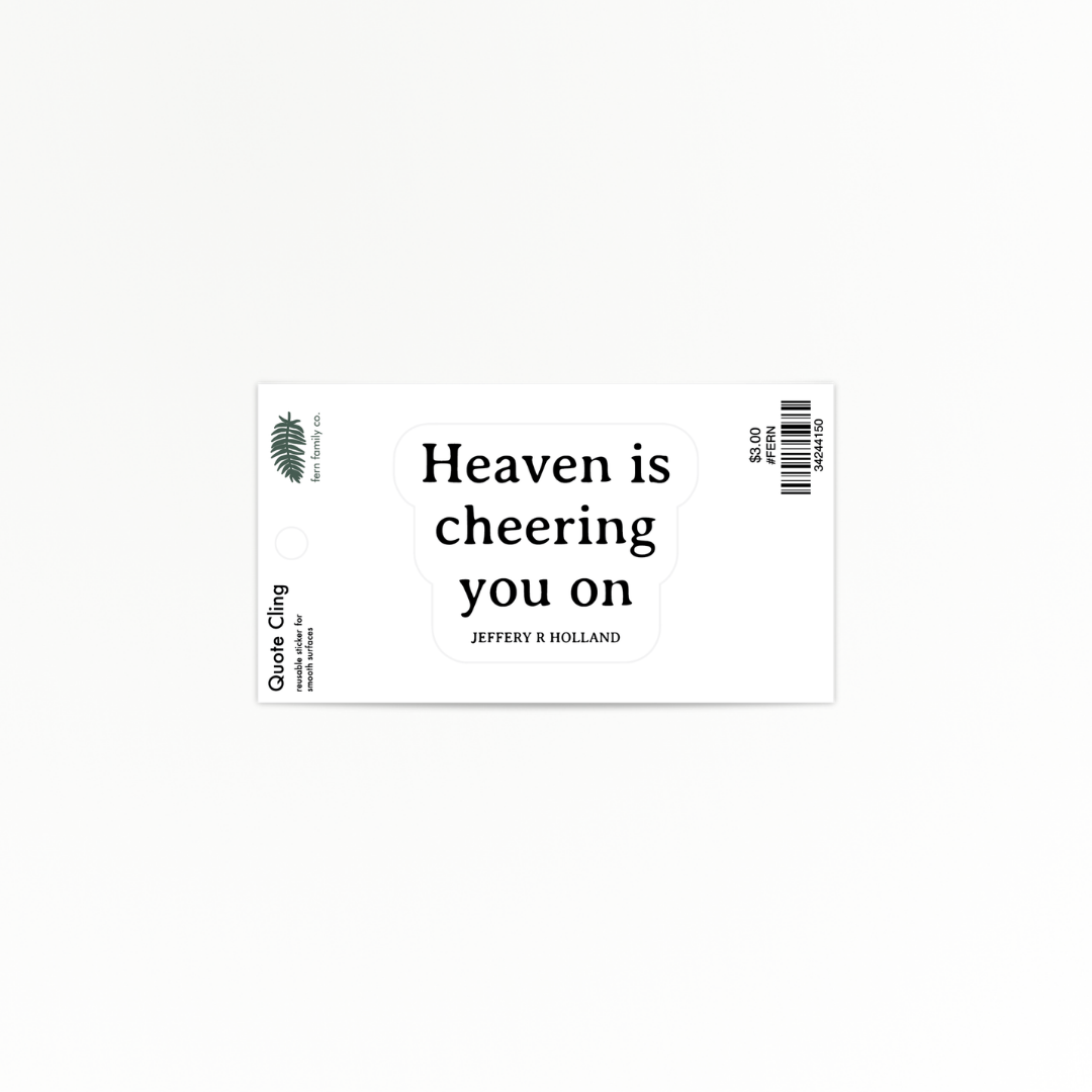 Faith | Heaven Cheering | Quote Clings