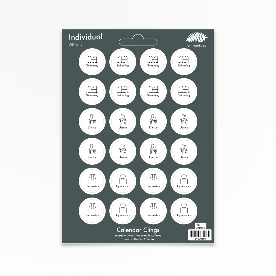 Athletic | Individual | Calendar Clings