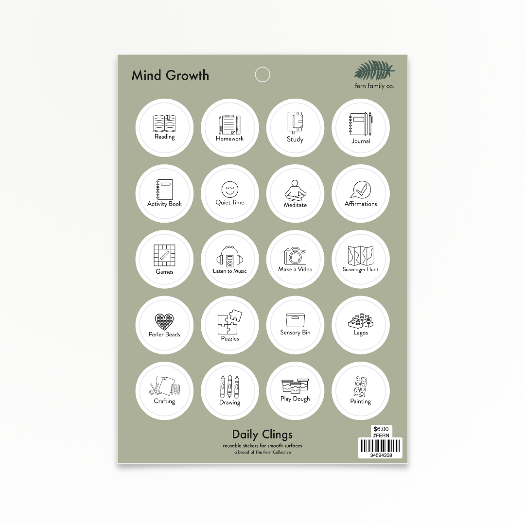 Mind Growth Daily Clings sheet