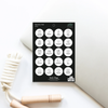 Necessary Tasks Adulting Daily Clings sheet, flatlay