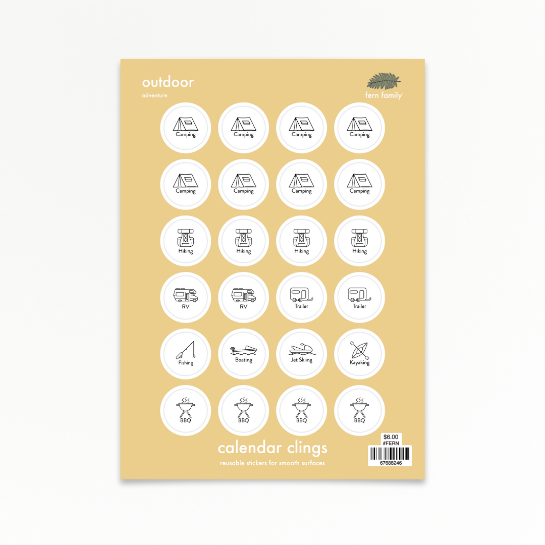 Adventure | Outdoor | Calendar Clings