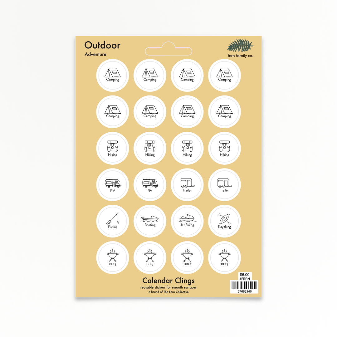 Adventure | Outdoor | Calendar Clings