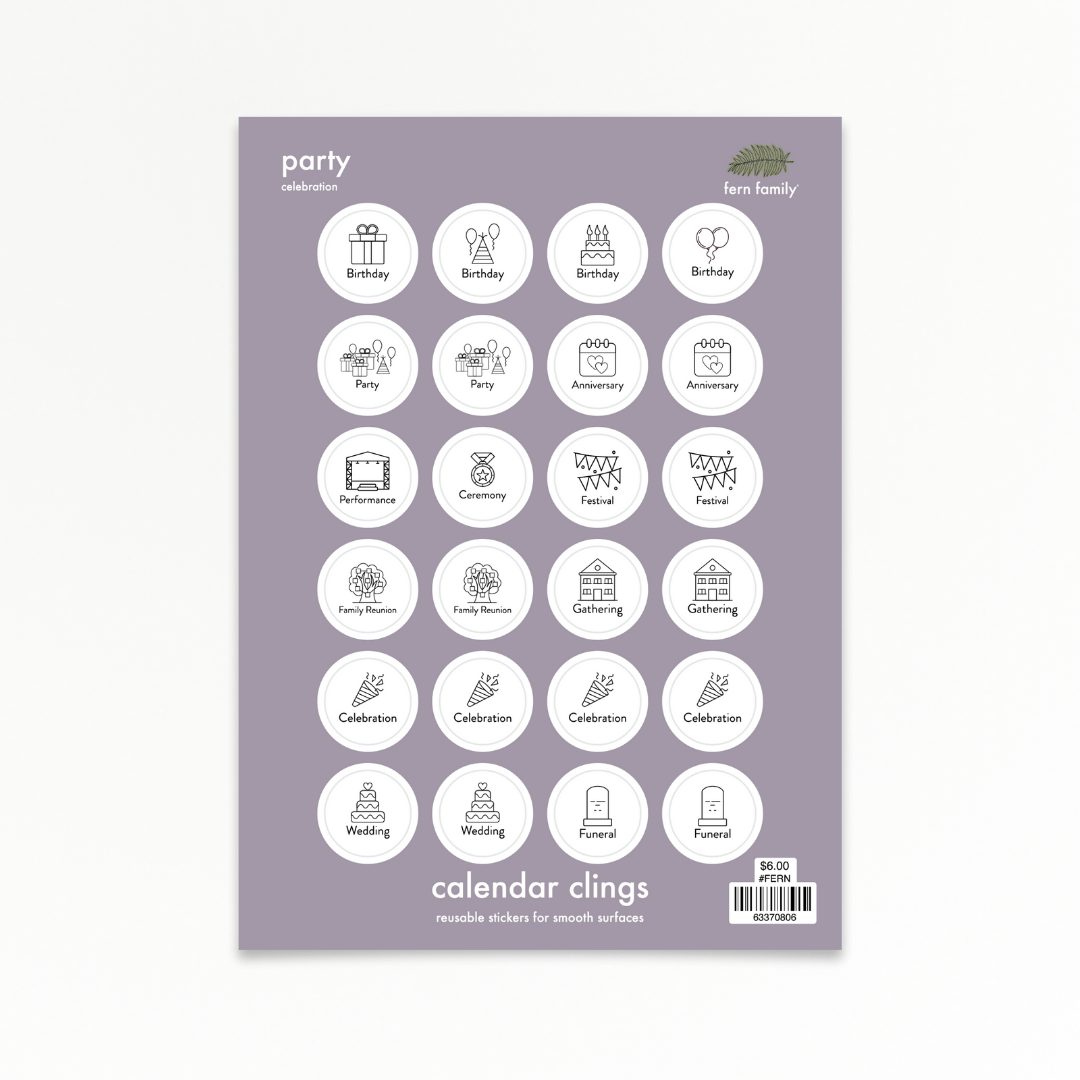 Celebration | Party | Calendar Clings