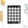 Procrastination Tasks Adulting Daily Clings sheet, flatlay