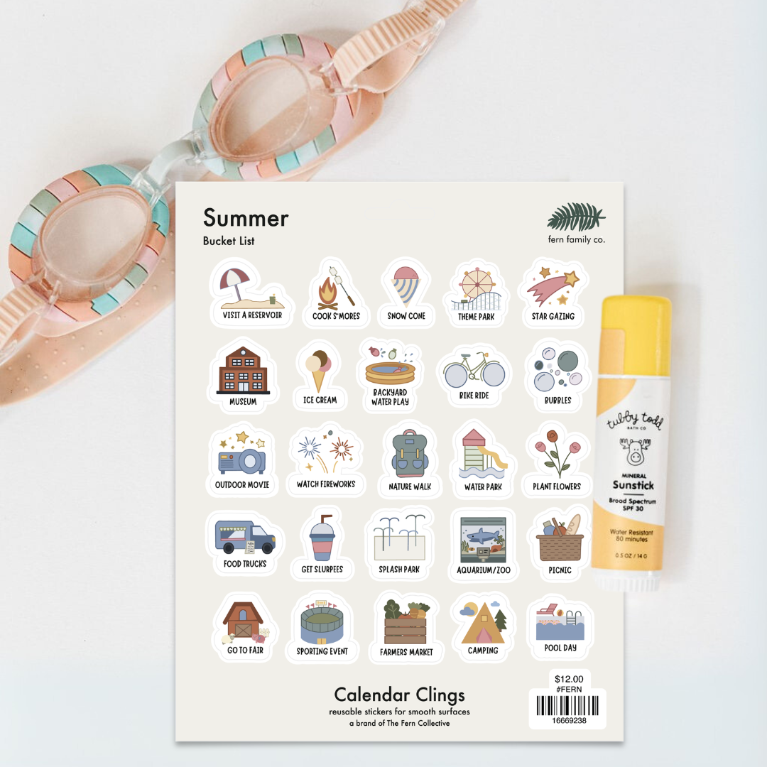 Summer Bucket List | Calendar Clings