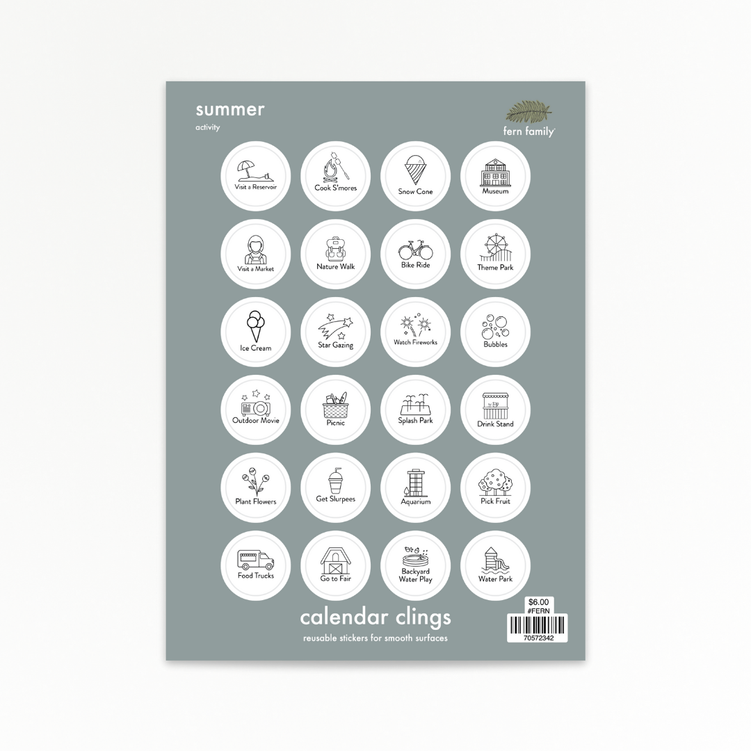 Activity | Summer Bucket List | Calendar Clings (OG)