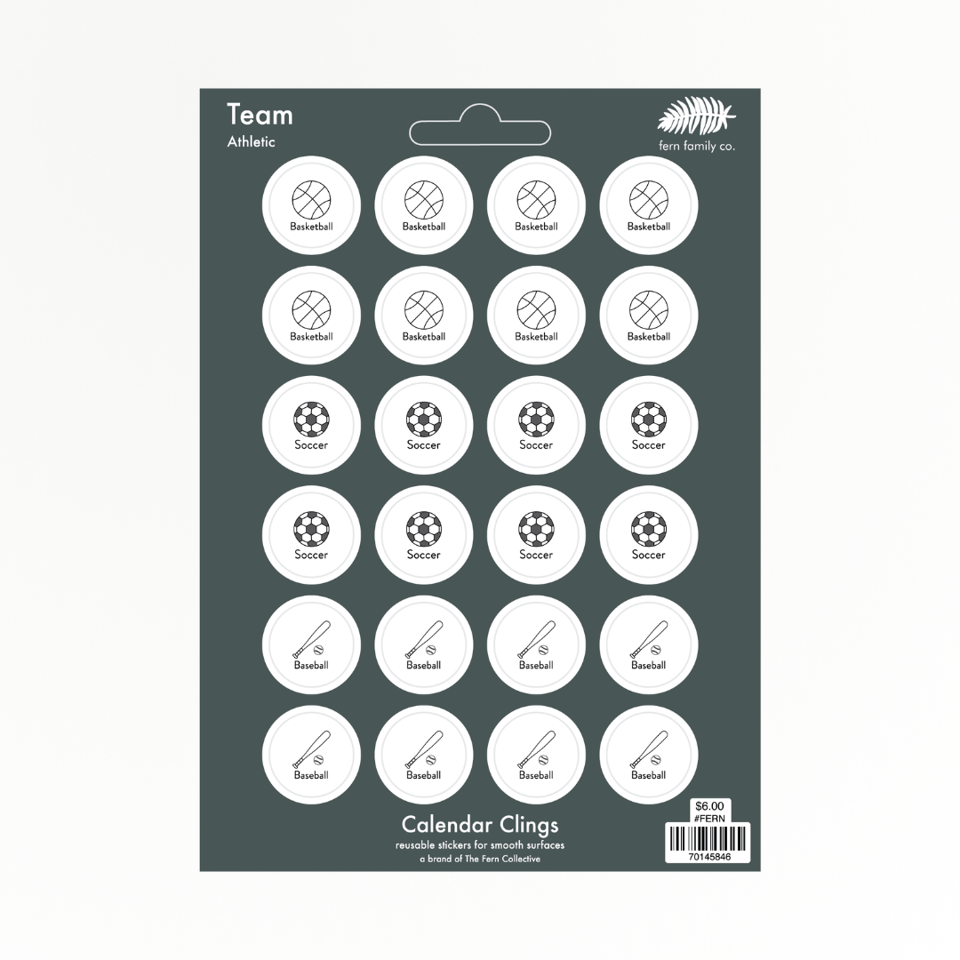 Athletic | Team | Calendar Clings