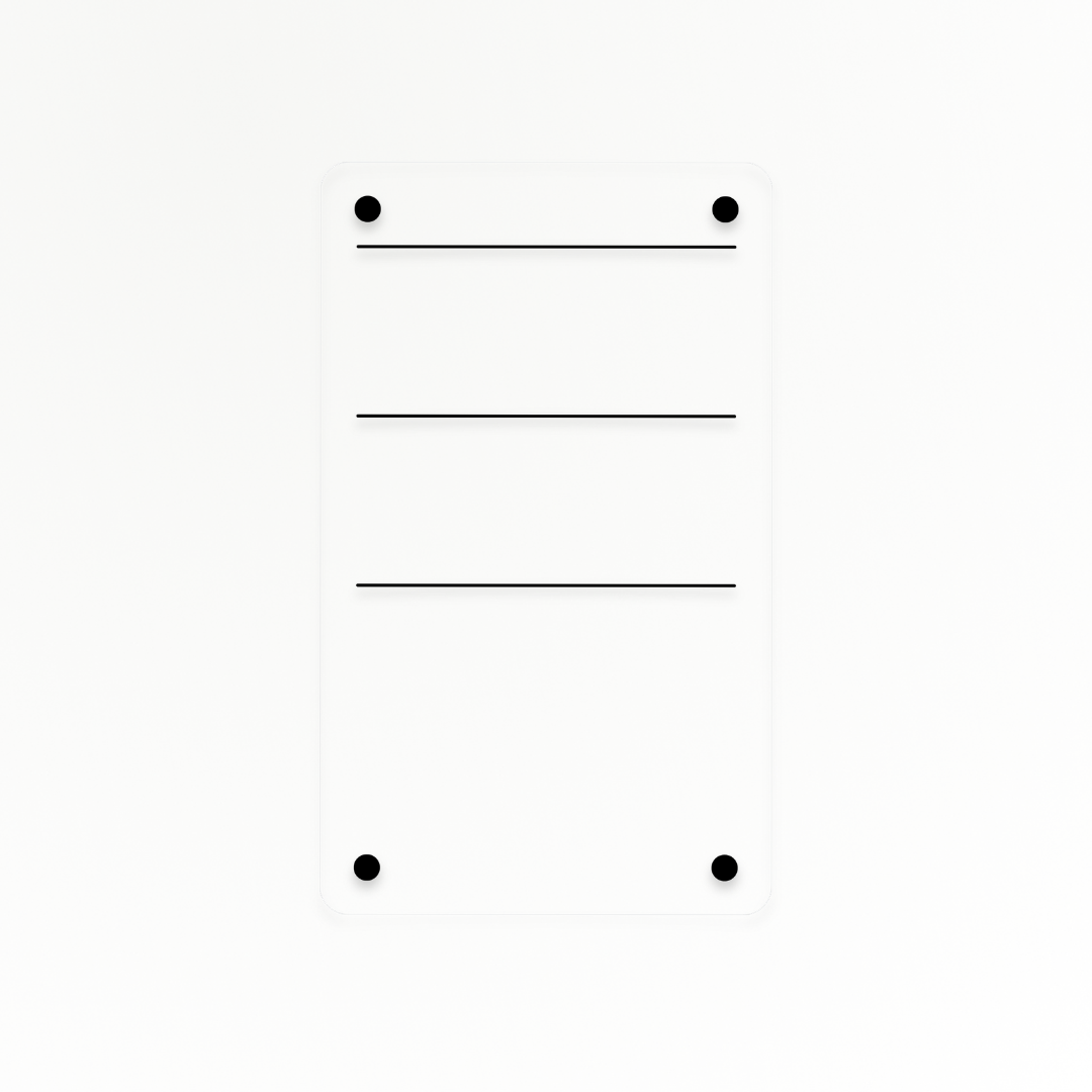 Visual Strategy Board, Magnetic, black lines