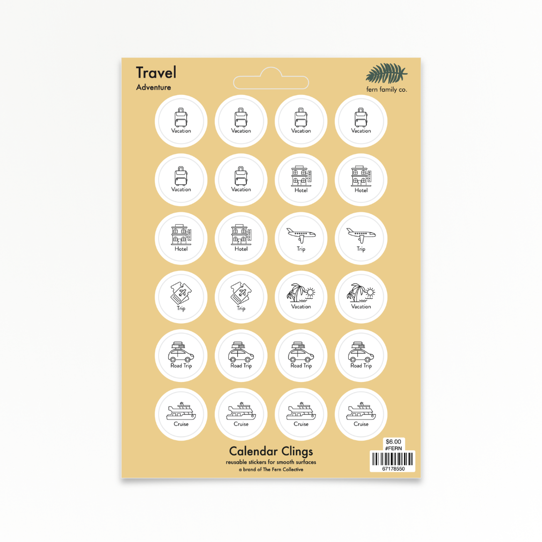 Adventure | Travel | Calendar Clings