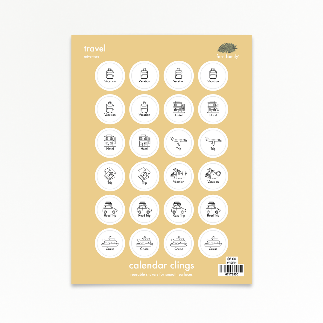 Adventure | Travel | Calendar Clings