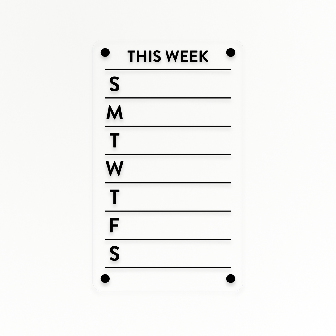Weekly Overview Board | Magnetic
