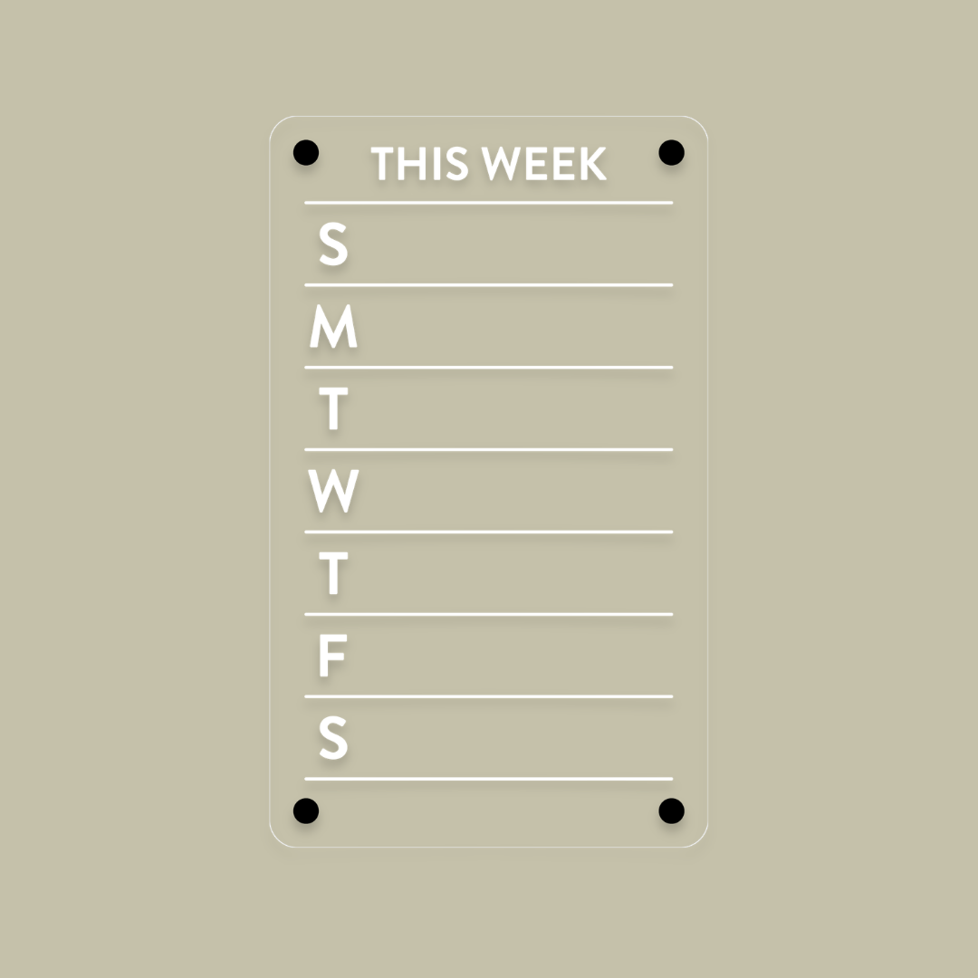 Weekly Overview Board | Magnetic