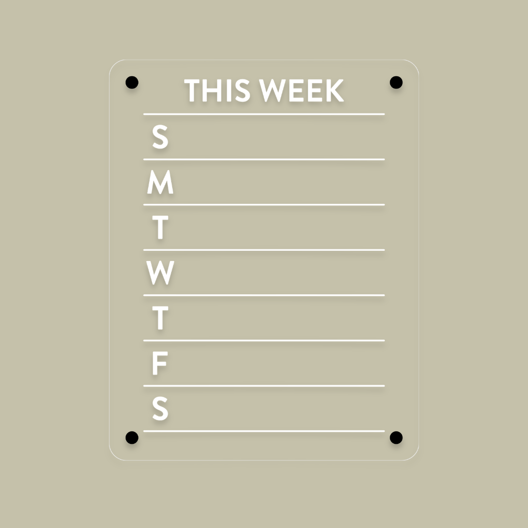 Weekly Overview Board | Magnetic