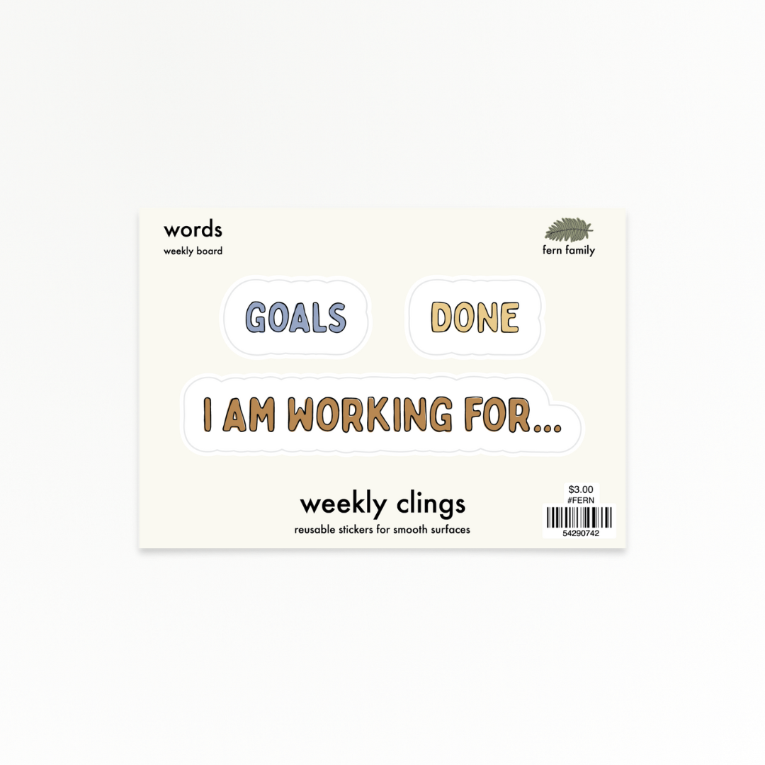 Words | Weekly Clings