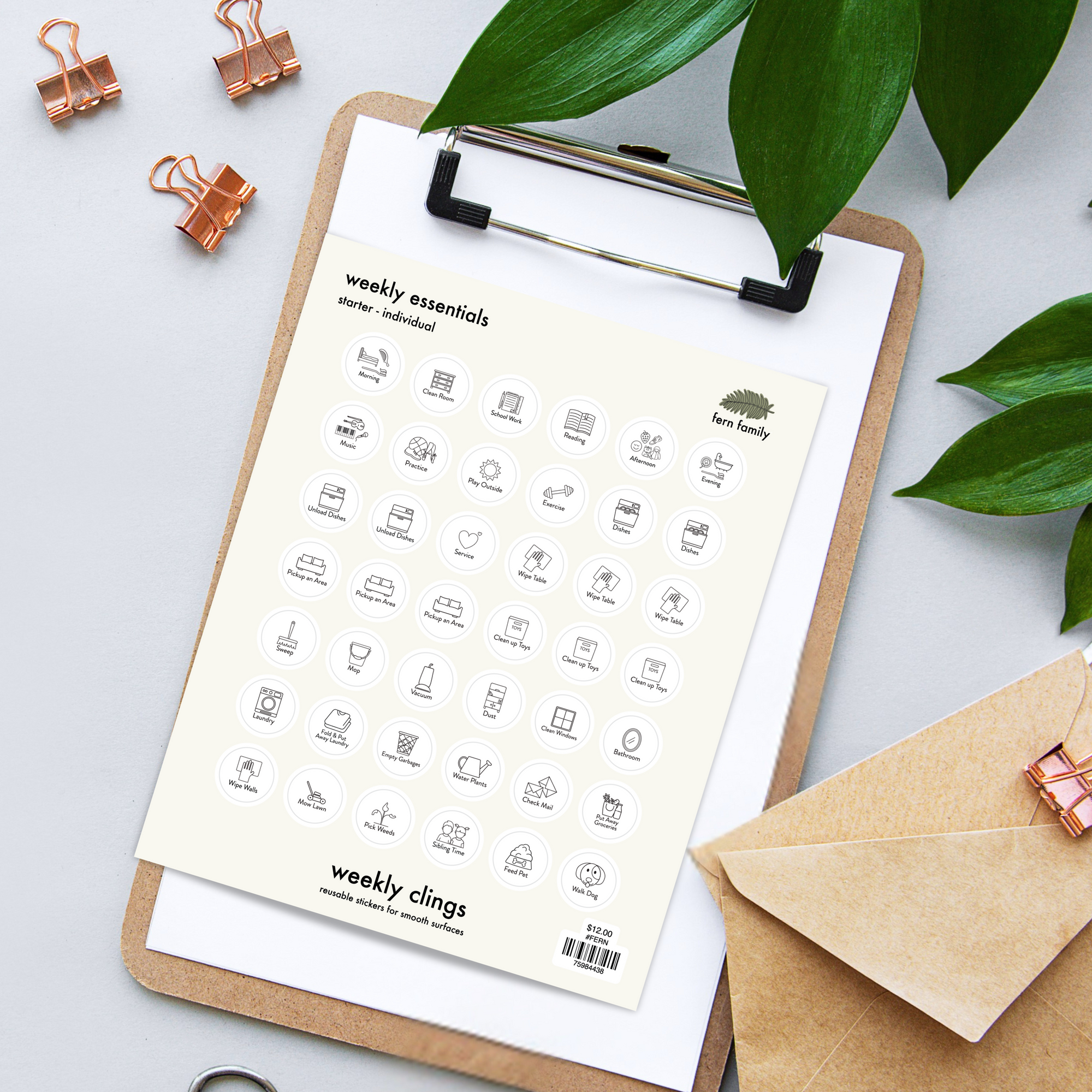 Weekly Essentials | Starter - Individual | Weekly Clings