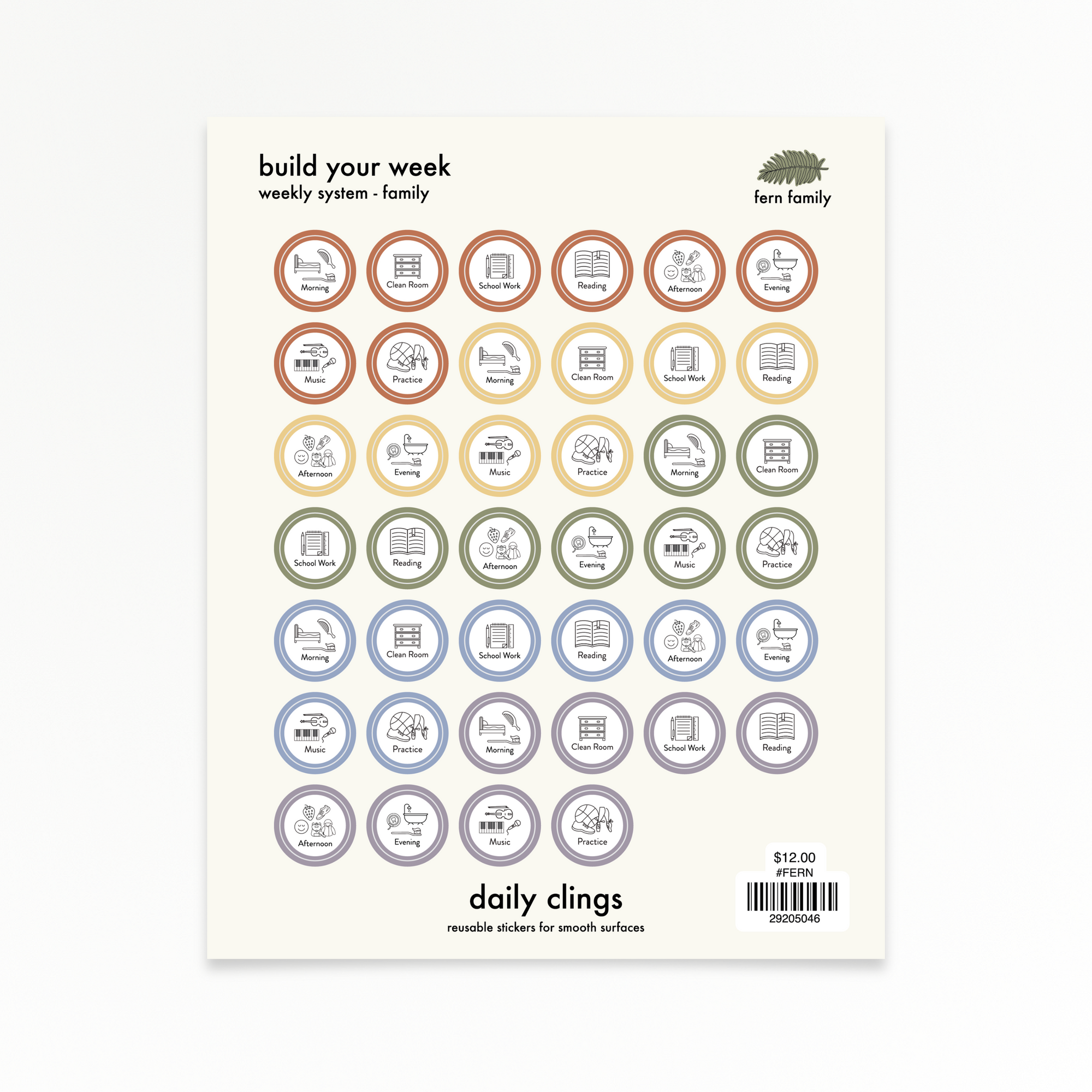 Weekly Essentials | Starter - Family | Weekly Clings